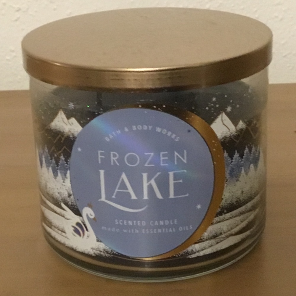 USED BATH AND BODY WORKS FROZEN LAKE CANDLE